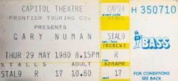 Sydney Capitol Theatre Ticket 1980